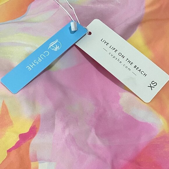 Cupshe Jaclyn Abstract Print Zipper Long Sleeve Rash Guard Swimsuit Size XS - Picture 5 of 5